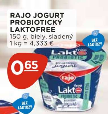 RAJO JOGURT PROBIOTICKÝ LAKTOFREE