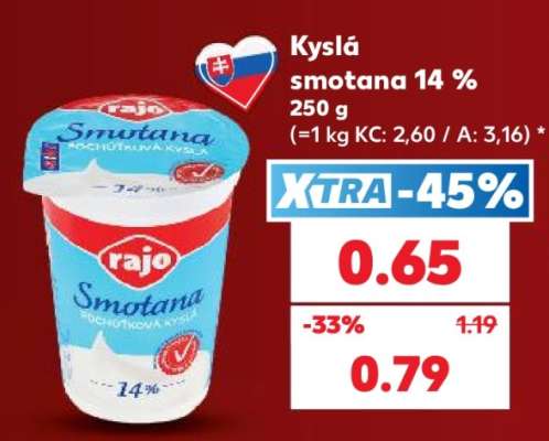 Kyslá smotana 14 %