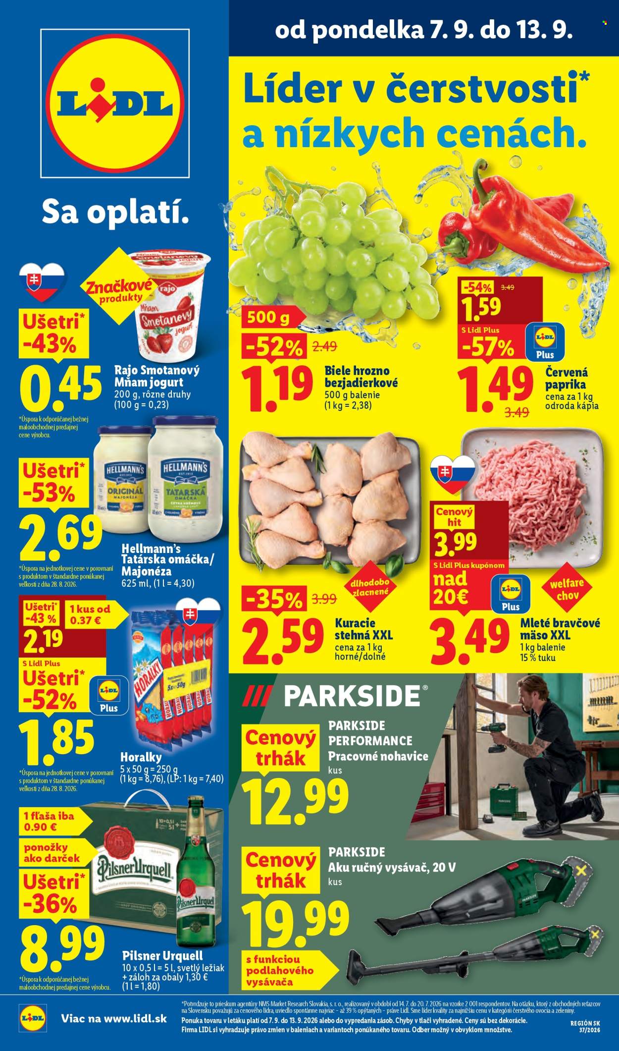 Leták Lidl - 7.9.2026 - 13.9.2026. Strana 1
