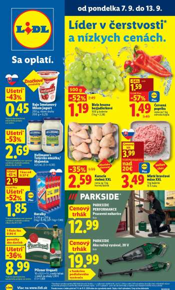 Leták Lidl - 7.9.2026 - 13.9.2026.