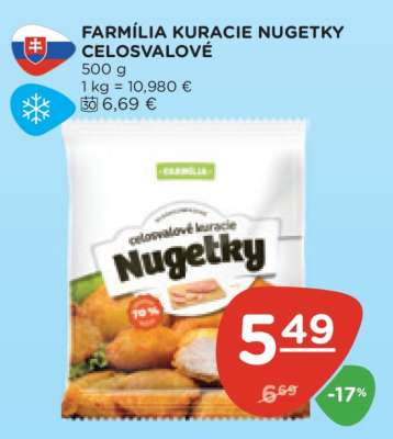 FARMÍLIA KURACIE NUGETKY CELOSVALOVÉ