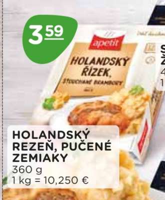 HOLANDSKÝ REZEŇ, PUČENÉ ZEMIAKY
