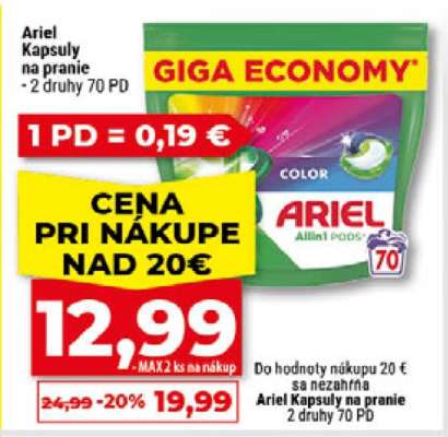 Ariel Kapsuly na pranie