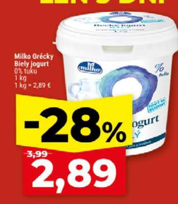 Milko Grécky Biely jogurt