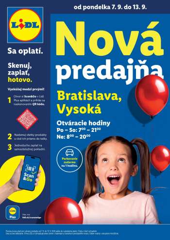 Leták Lidl - 7.9.2026 - 13.9.2026.