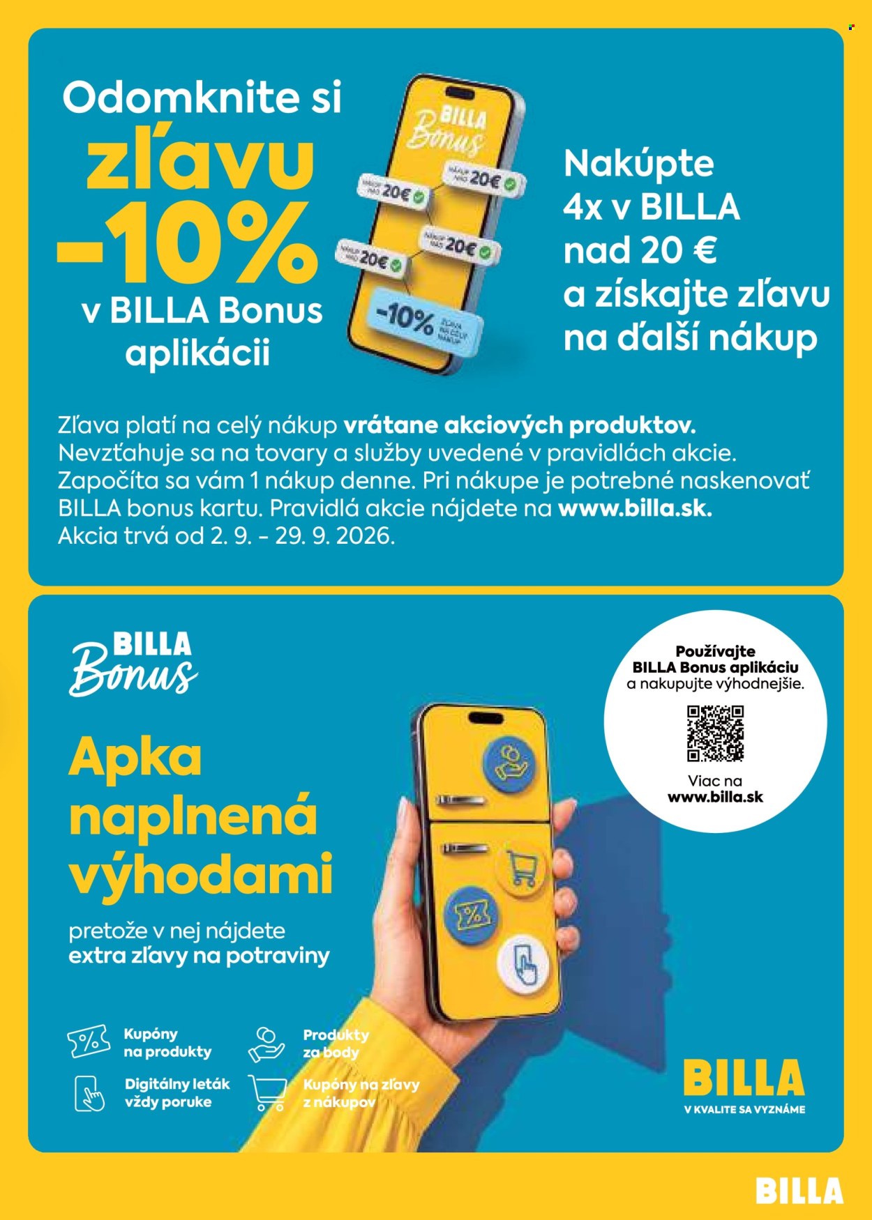 Leták Billa - 9.9.2026 - 15.9.2026. Strana 3