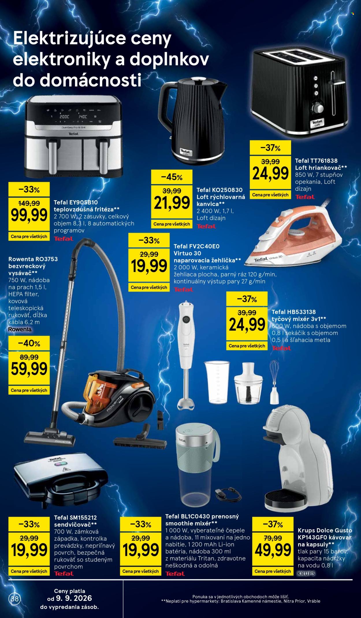 Leták TESCO - 9.9.2026 - 15.9.2026. Strana 38