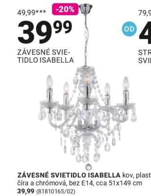 ZÁVESNÉ SVIETIDLO ISABELLA