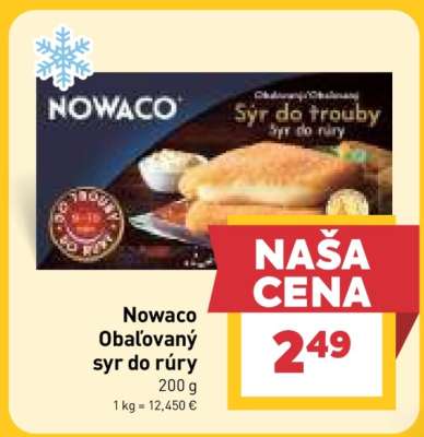 Nowaco obaľovaný syr do rúry,