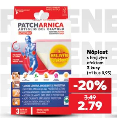 Náplast s hrejivým efektom 3 kusy