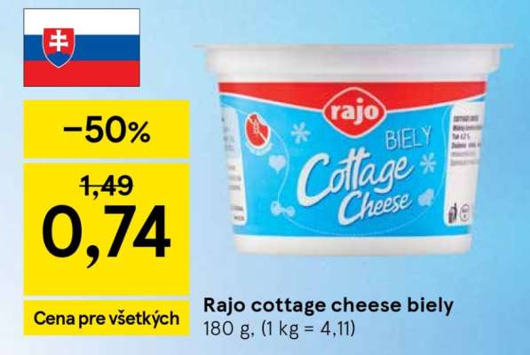 RAJO COTTAGE CHEESE BIELY