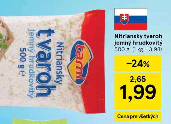 Nitriansky tvaroh jemný hrudkovitý