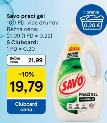 Savo prací gél