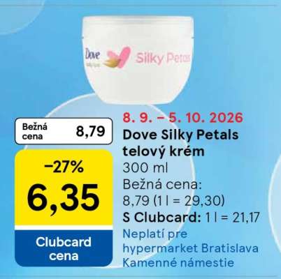 Dove Silky Petals telový krém