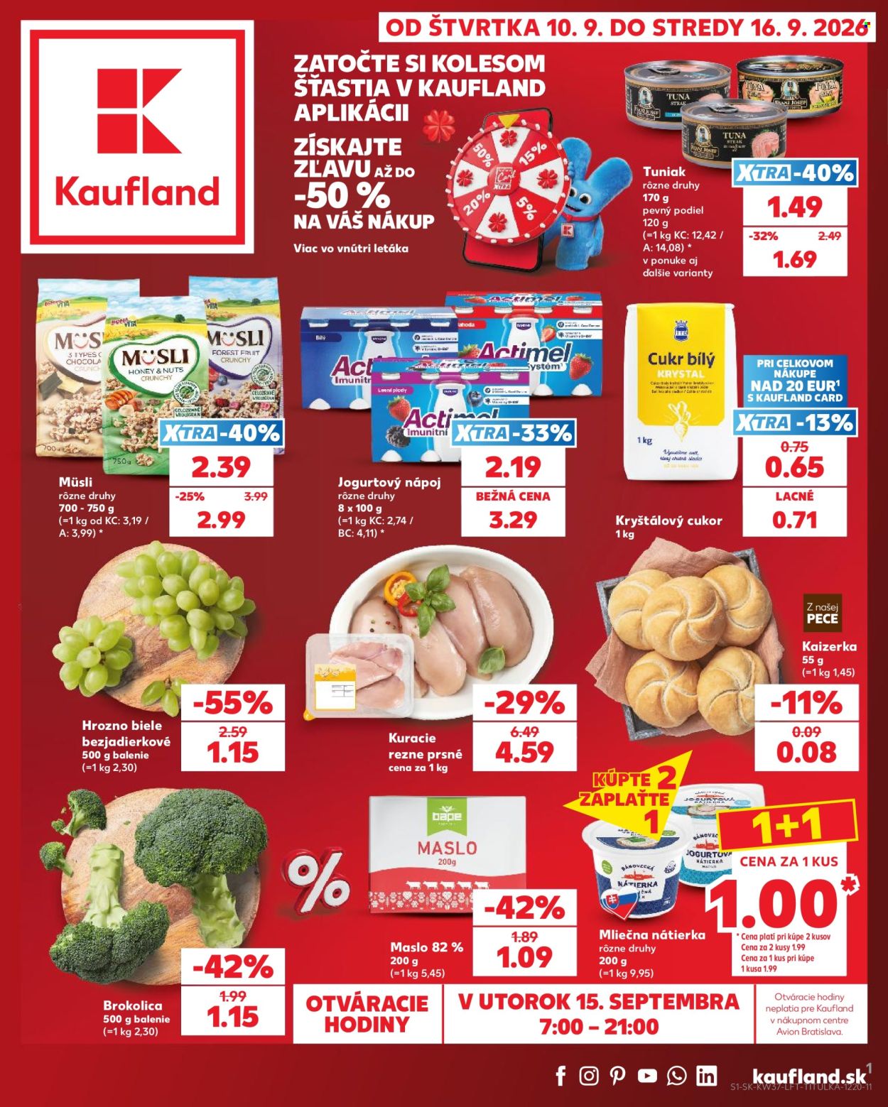 Leták Kaufland - 10.9.2026 - 16.9.2026. Strana 1