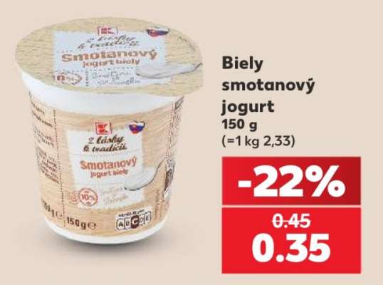 Biely smotanový jogurt