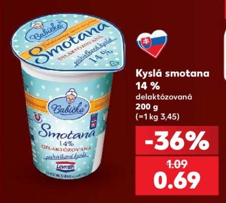 Kyslá smotana 14 %