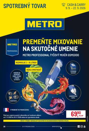 Leták Metro - 9.9.2026 - 22.9.2026.