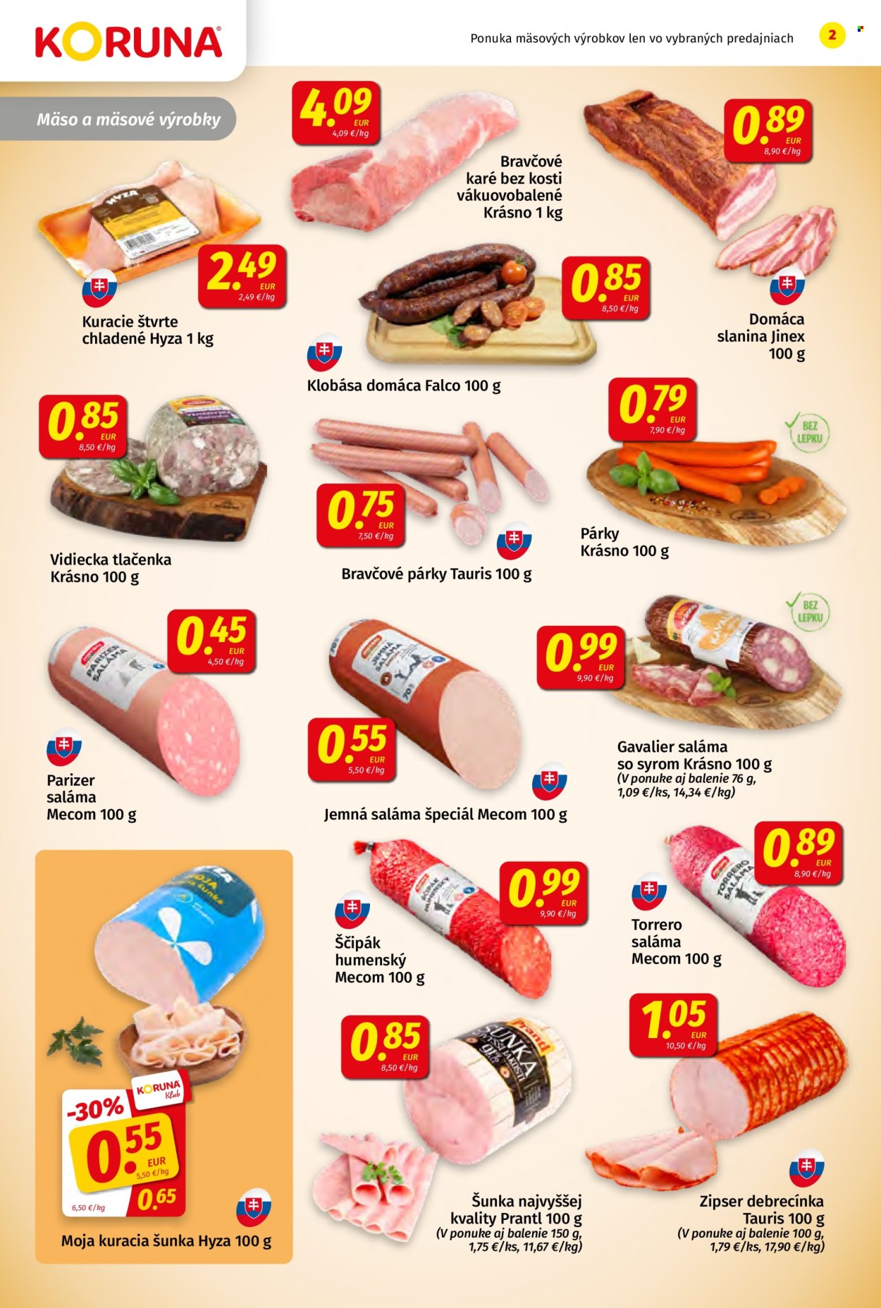 Leták Potraviny KORUNA - 11.9.2026 - 23.9.2026. Strana 2