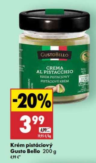 Krém pistáciový Gusto Bello 200 g