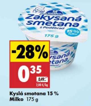 Kyslá smotana 15 % Milko 175 g