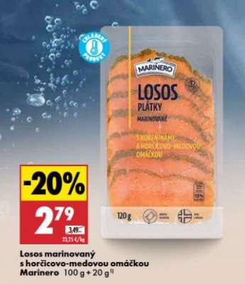 Losos marinovaný s hořčicovo-medovou omáčkou Marinero 100 g + 20 g