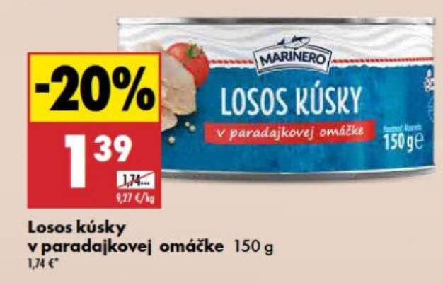 Losos kúsky v paradajkovej omáčke 150 g