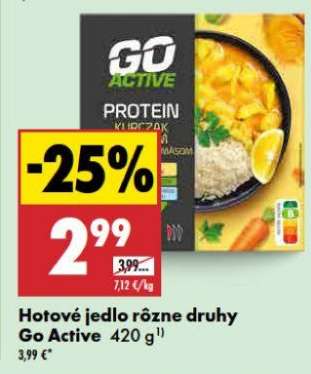 Hotové jedlo rôzne druhy Go Active 420 g