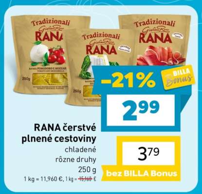 RANA čerstvé plnené cestoviny