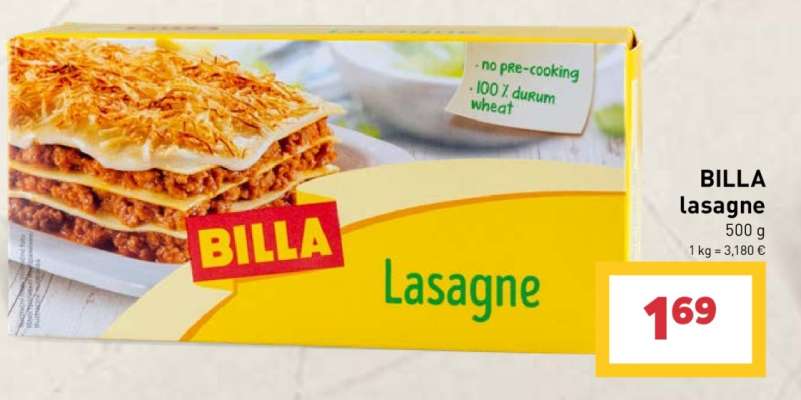 BILLA Lasagne
