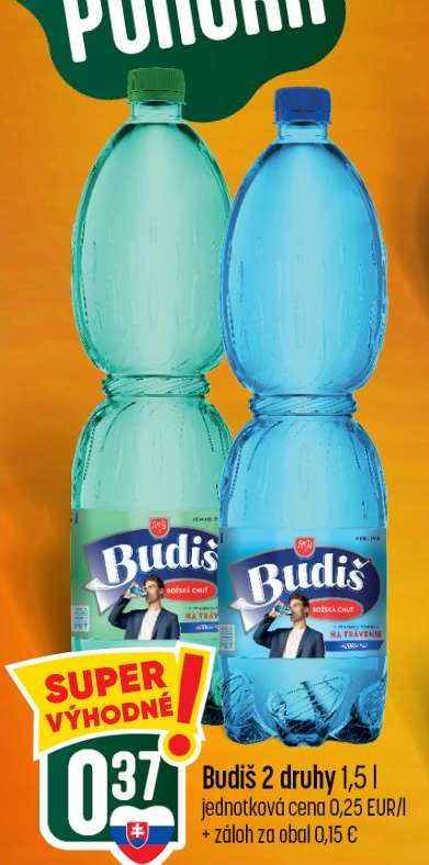 Budiš 2 druhy 1,5 l