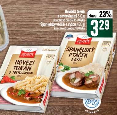 Hovězí tokáň s těstovinami