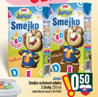 Junior Smejko ochutené mlieko