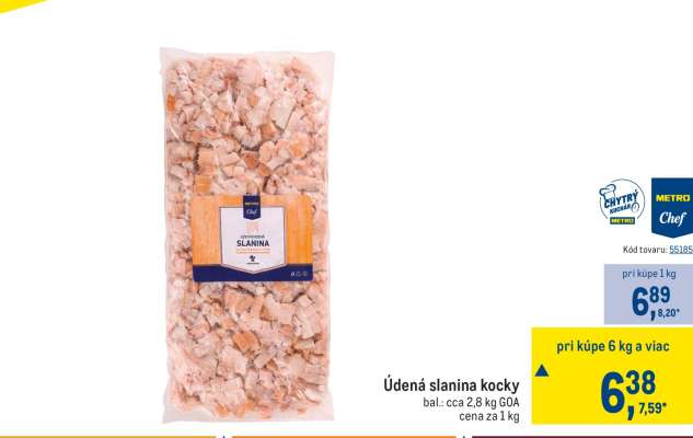 Údená slanina kocky