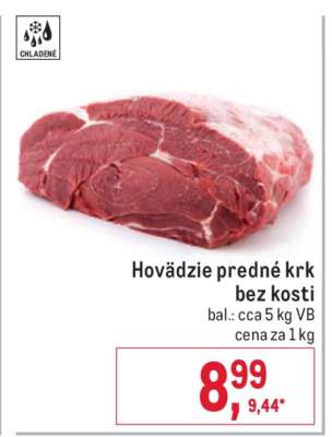 Hovädzie predné krk bez kosti
