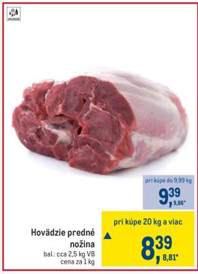 Hovädzie predné nožina