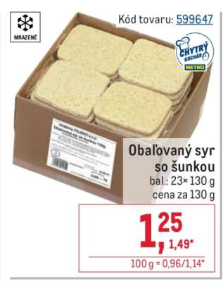 Obaľovaný syr so šunkou
