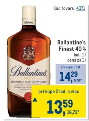 Ballantine’s Finest 40 %