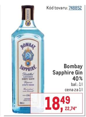 Bombay Sapphire Gin 40 %