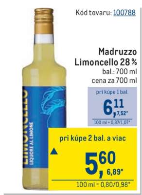 Madruzzo Limoncello 28 %