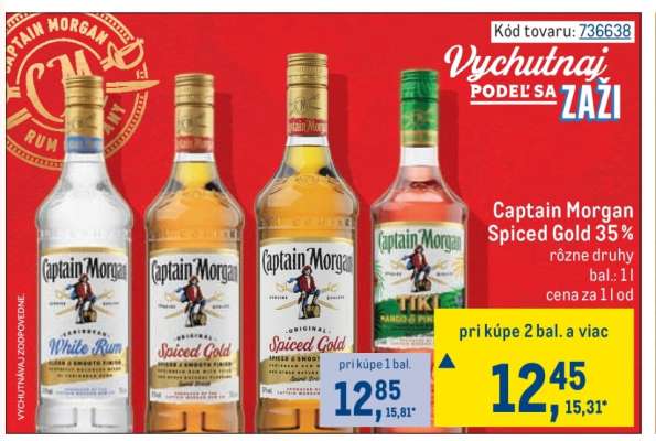 Captain Morgan spiced gold 35 %****