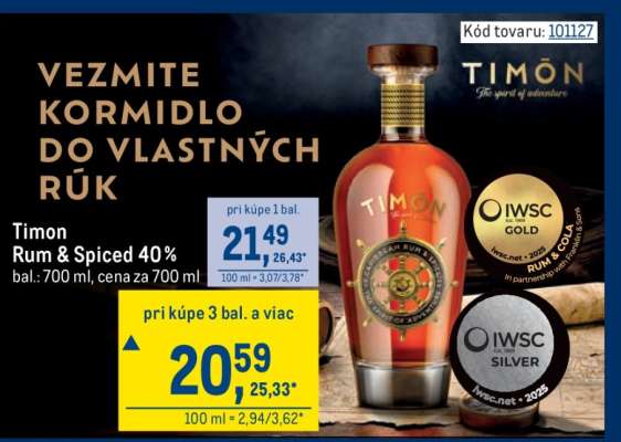 Timón Rum & Spiced 40 %