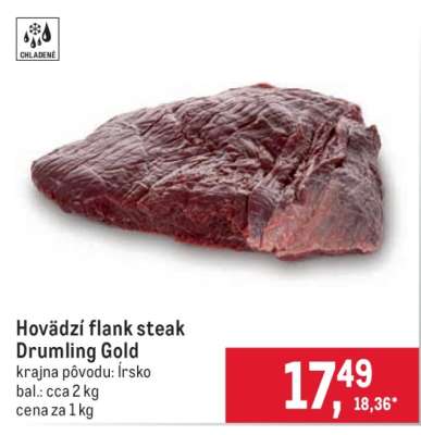 Hovädzí flank steak Drumling Gold