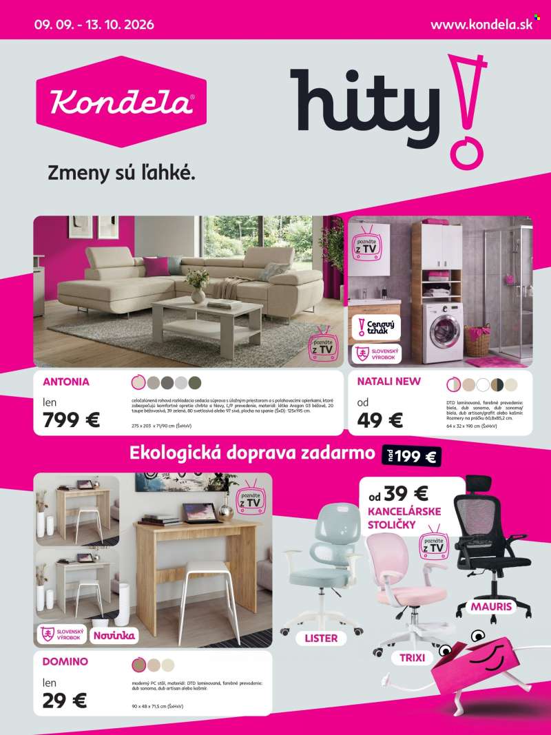 Leták Kondela - 9.9.2026 - 13.10.2026.
