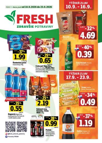 Leták FRESH - 10.9.2026 - 23.9.2026.