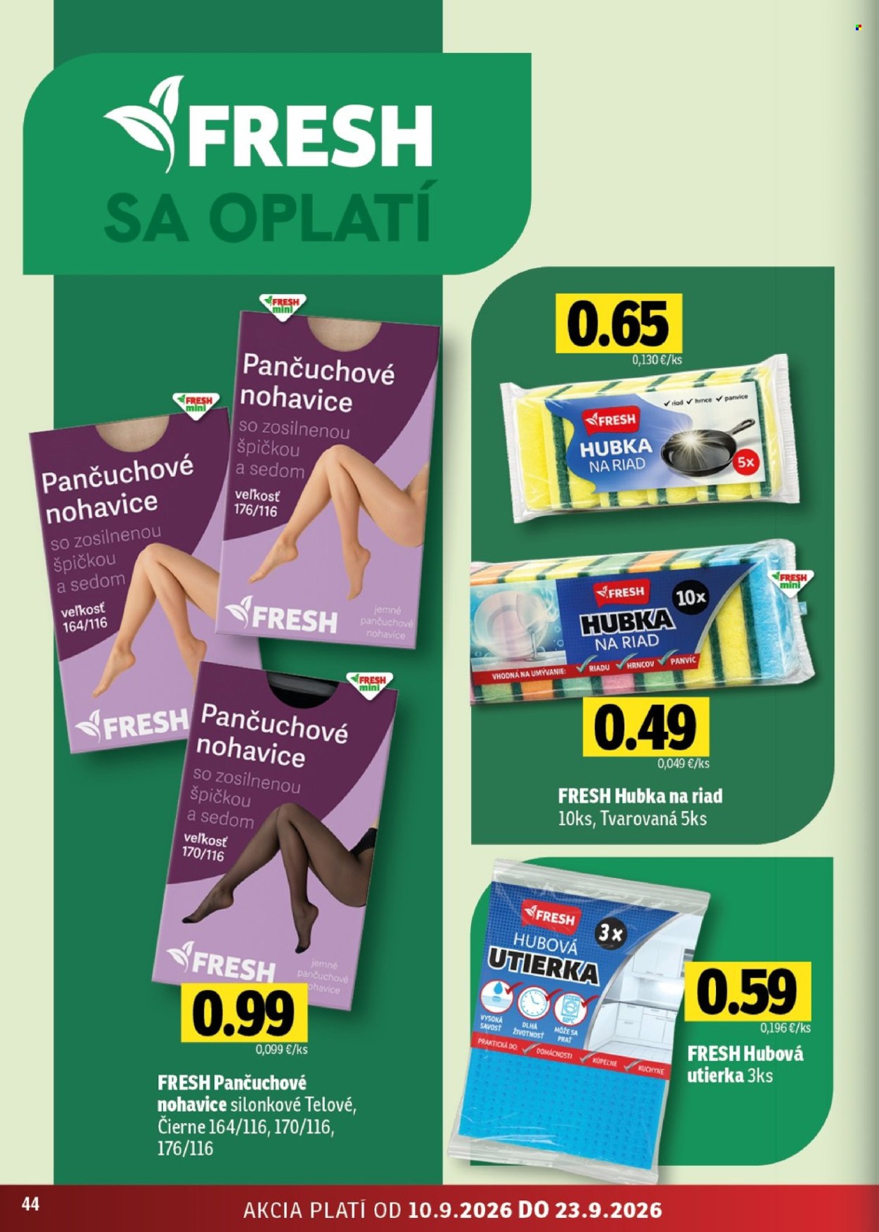 Leták FRESH - 10.9.2026 - 23.9.2026. Strana 44