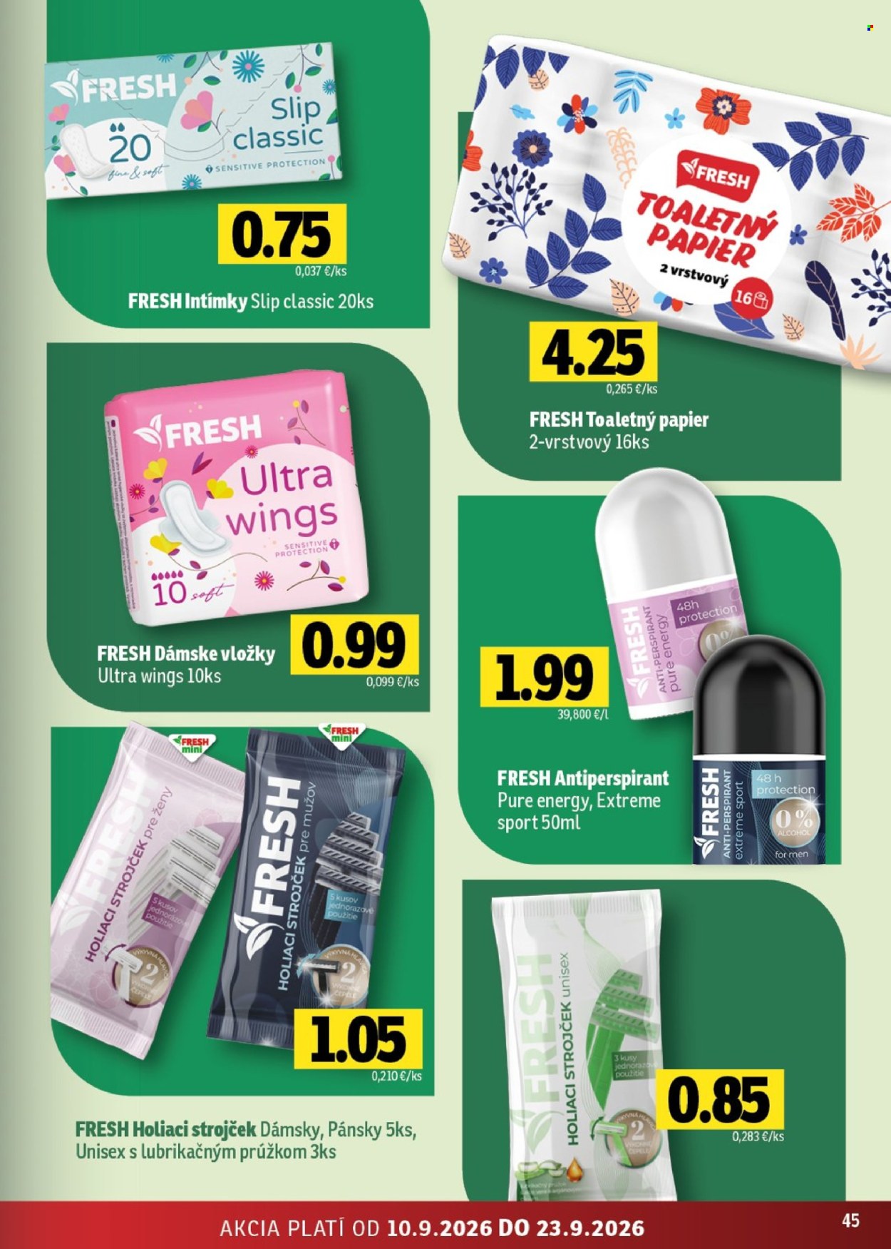 Leták FRESH - 10.9.2026 - 23.9.2026. Strana 45