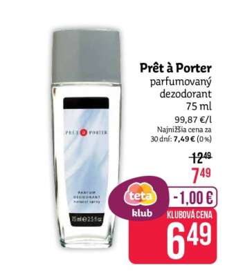 Prêt à Porter parfumovaný dezodorant