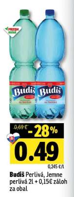 Budiš Perlivá, Jemne perlivá 2l