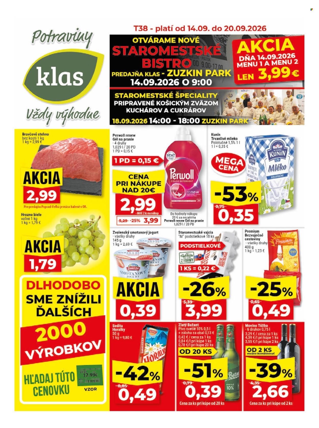 Leták Klas - 14.9.2026 - 20.9.2026. Strana 1